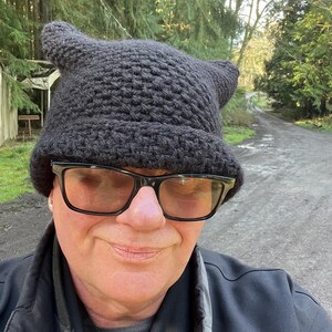 Handmade Wool Cat Ear Hat - Mens Winter Knit Beanie - Etsy