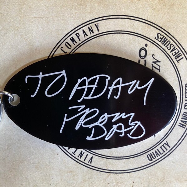 Handwritten Key Chain, Your Handwriting Keychain-or Font, Personalized ...