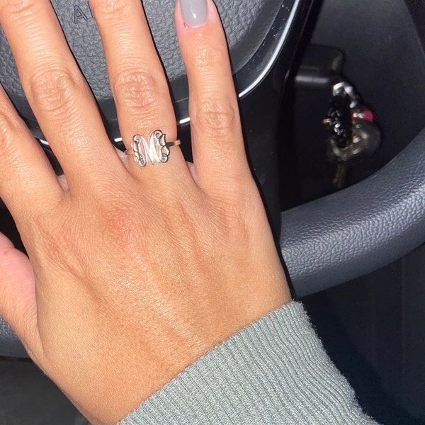 Personalized Ring,monogram Ring,initials Ring,custom Letter Ring ...