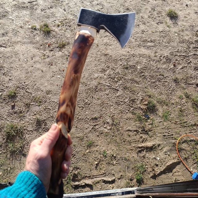 Tête de hache faite à la main de Damas Viking Hache barbu