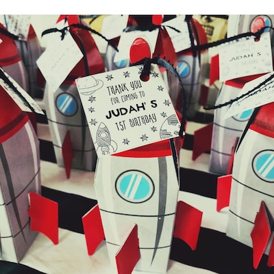 EDITABLE PDF, Outer Space Favor Tag, Spaceman Favor Tag, Space Birthday ...