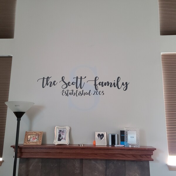 Farmhouse Name Wall Decal - Personalized Family Name Custom Family Name ...