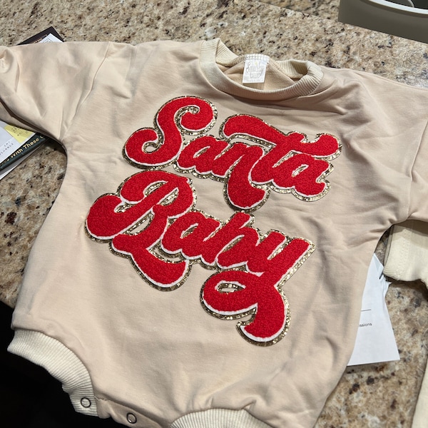 Girls Santa Face Romper with Confetti Dot Ruffles by Millie Jay main image 1
