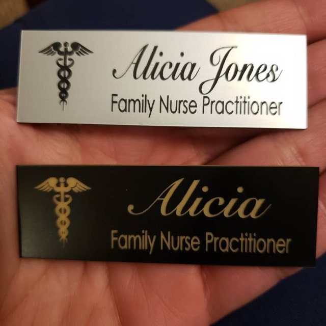 Medical Name Badges, Health Care Name Tags, Metal Name Badges – Medical  Office Signs