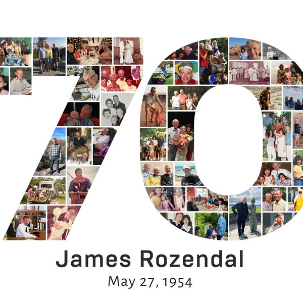 50 Years Photo Collage 50th Birthday Photo Collage 50th Birthday Gift ...