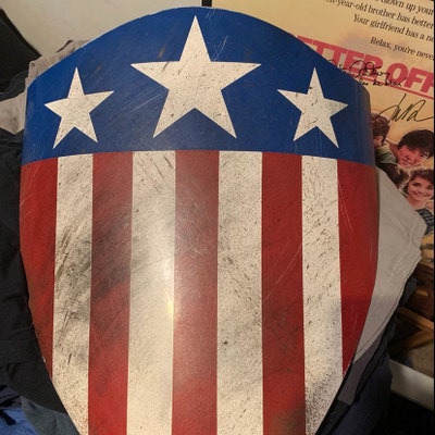 Captain America shield DIY for a 3-year-old's arm