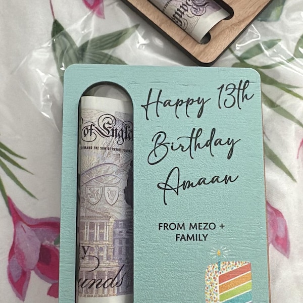 Birthday Gift Wallet Envelope Digital Template To Download And Print At Home - Spring Design