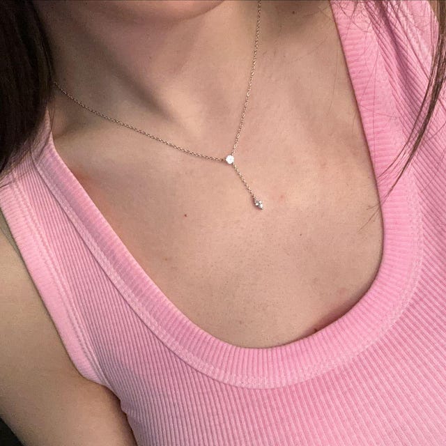 【Caitlyn Minimalist 】レイ ダイヤモンド ネックレス 一粒 Caitlyn Minimalist - Jewelry Crafted with Love