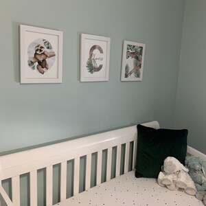 Lot 4 Photos Aquarelle Dinosaures Pottery Barn Kids – Décoration Murale Enfant 20x20 Cm