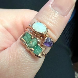 Customer photo from Marissa, Raw Crystal Ring Mystery Box! 3 Ring Set