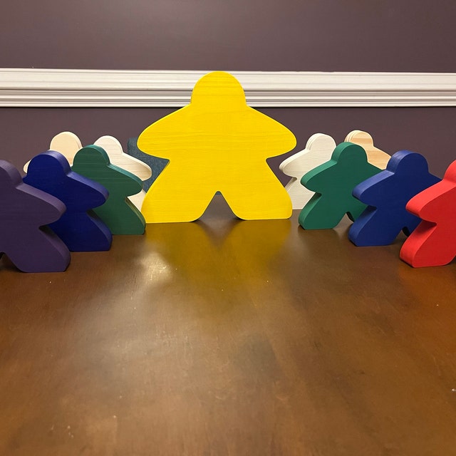 Meeple, Large, Wood, Yellow