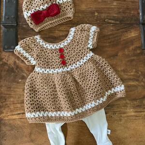 Gingerbread Crochet Pattern Gingerbread Dress Pattern Crochet Christmas Dress Pattern Christmas Crochet Patterns Crochet Dress Pattern Etsy