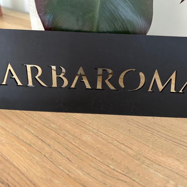 Personalized Horse Stable Name Plate - Laser Cut Black & Gold, Gift For Horse Lovers