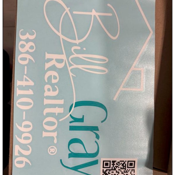 Realtor Decal Sign Custom Realtor Decal for Car Window – Real Estate Marketing Vinyl Decal ...