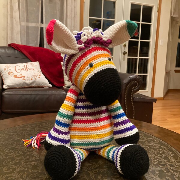 CROCHET PATTERN Donkey Alex & Zoe Zebra - Etsy