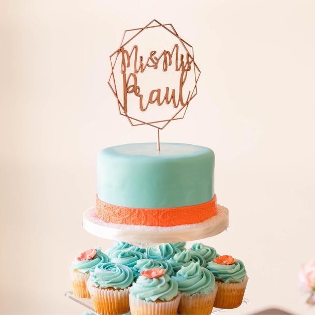 Mr & Mrs Cake Topper / Varie dimensioni e colori - Italia