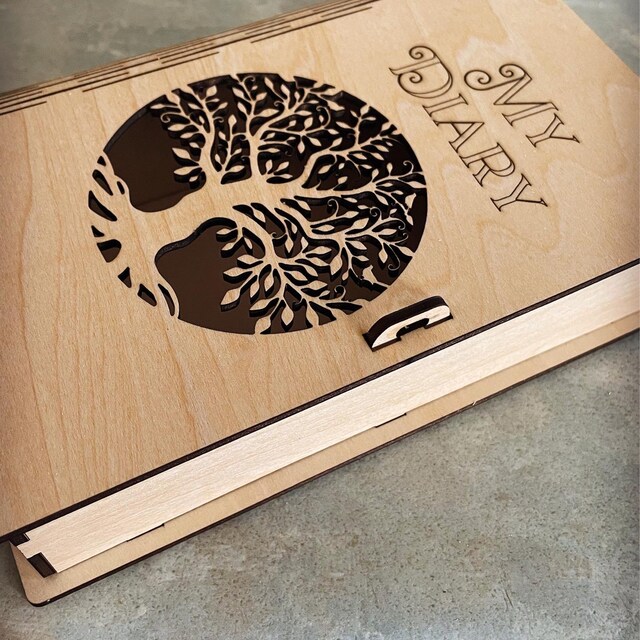 DXF, SVG Files for Laser Gift Book Box Living Hinge