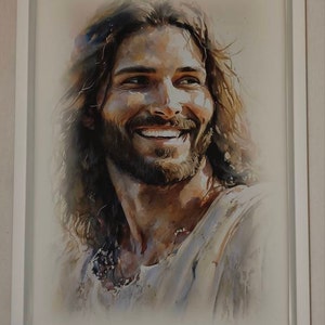 Jesus Prays in the Garden of Gethsemane, Jesus Art, Christ Portrait ...
