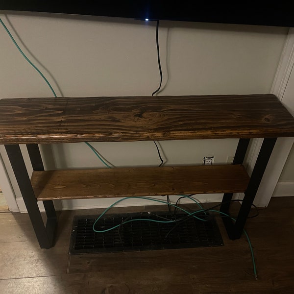 Entryway Console Table With Distressed Wood, Console Table, Entryway ...
