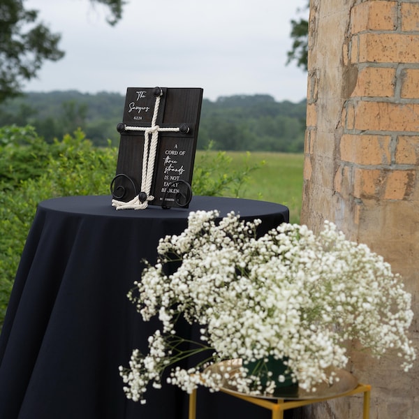 Personalized Unity Sign, Custom Trinity Braid Cross Decor Wedding ...