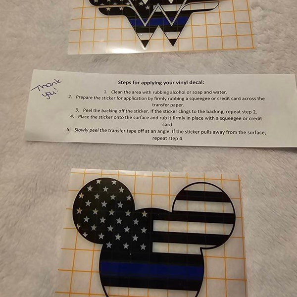 Mickey or Minnie Thin Blue Line Sticker - Etsy