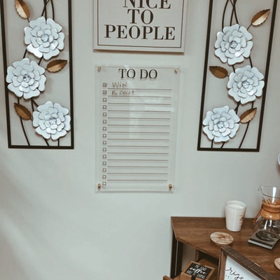 Acrylic to Do List for Wall Dry Erase Board Clear Acrylic Calendar ...