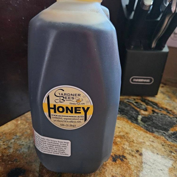 Buckwheat Honey - 5lb Jug - Minnesota Pure Raw Honey - BPA Free Jug - Etsy