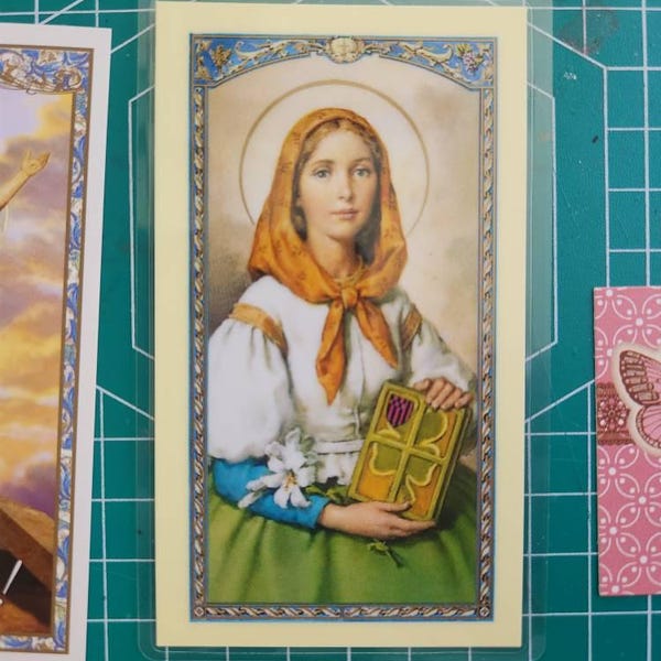St Dymphna Patron of Mental Heath Prayer Card Laminated Saint ...
