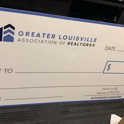 Jumbo Check Fundraiser Check Charity Check Super Size Re-usable Dry ...