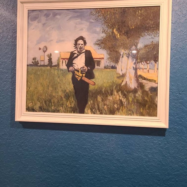 Leatherface Texas Chainsaw Massacre in a Van Gogh Horror Art Gift