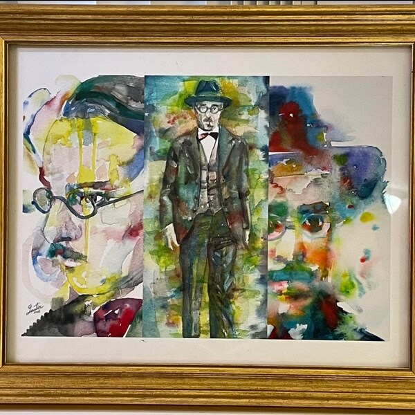 Printable GIRAFFE Painting Portrait .3 Digital Download scalable up to