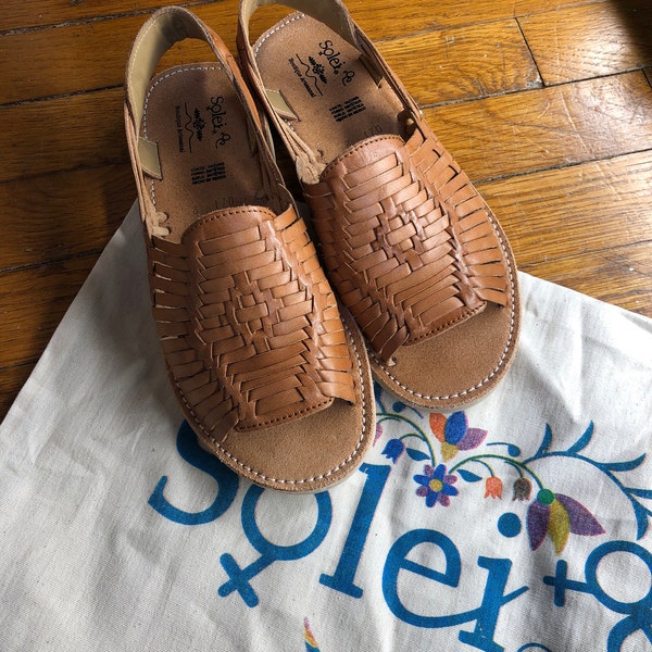 Artisanal Mexican Sandals Leather Tricolor 603943 main image 1
