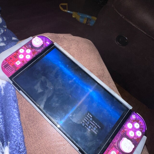 Two-tone Glossy Pink Purple - Black Accents - Custom Joycons