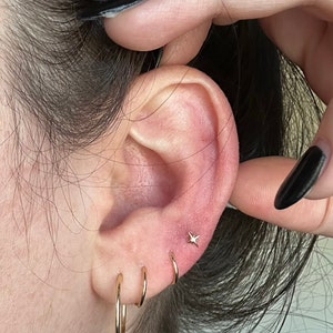 Stellar Spinning Orchid Stud Earring main image 1
