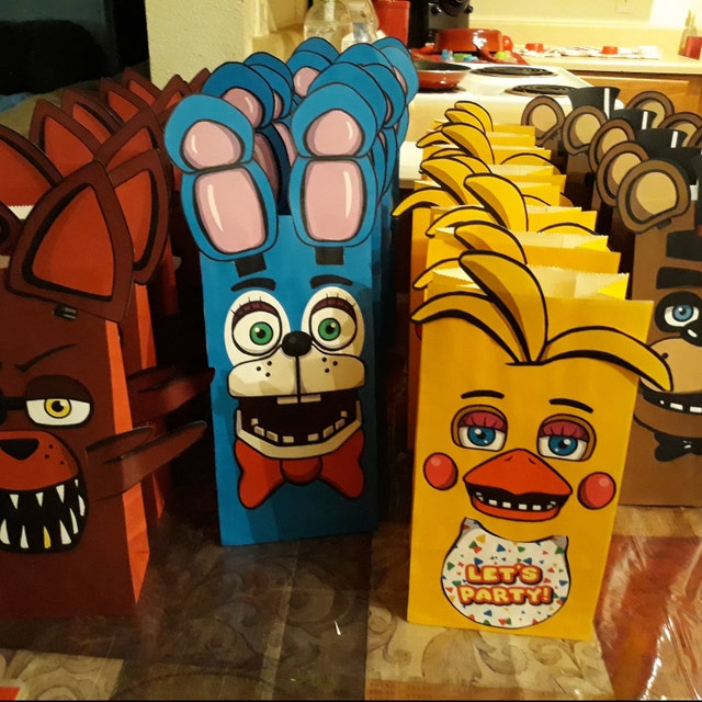12 FNAF FIVE Nights at Freddy's Party Favor Label Sticker Bag Treat  Birthday $5.00 - PicClick
