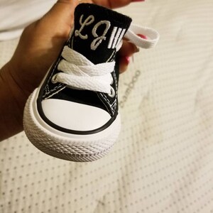monogrammed baby converse