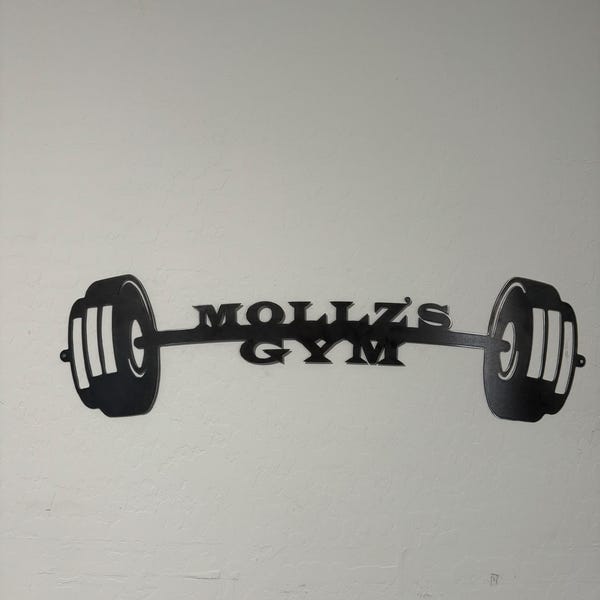Personalized Gym Sign | Weights Sign | Metal Fitness Sign | Garage Sign ...