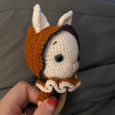 Bunny Peaches Rassel.bunny Rattle Crochet. Deutsche Häkelanleitung ...