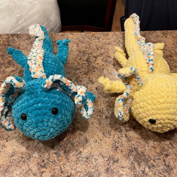 Axolotl Plush Crochet Pattern PDF, Pink Axolot Amigurumi, Axolot ...