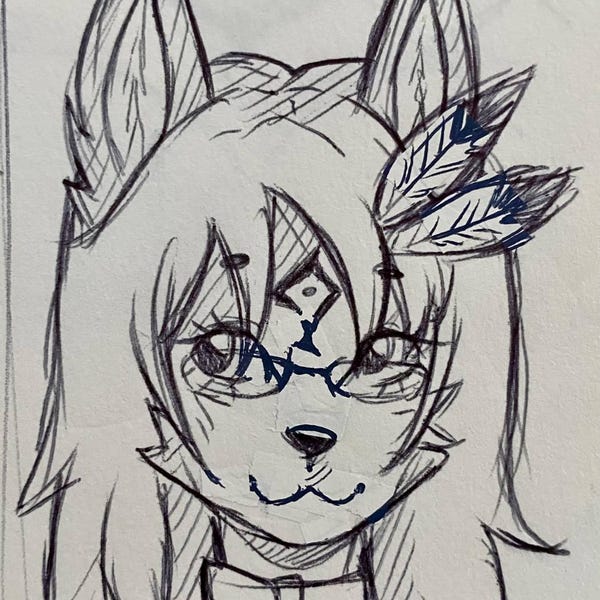 One Dollar Furry Sketch Headshot Commissions! - Etsy