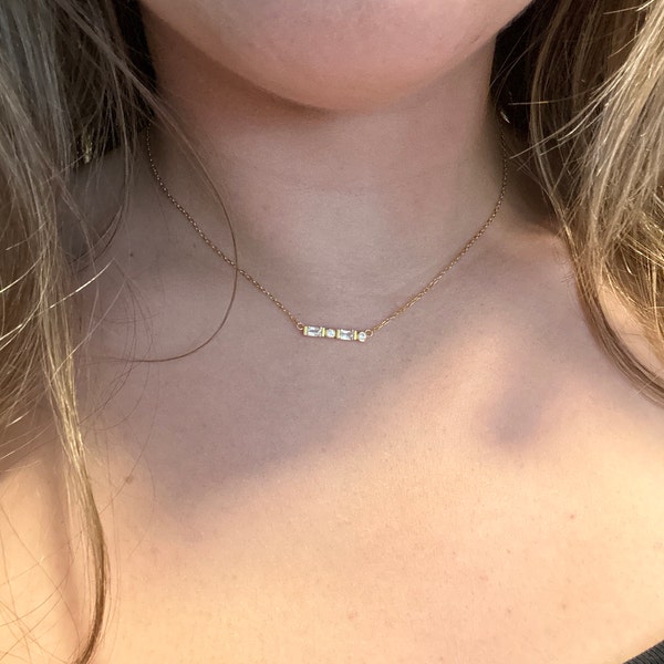 Initial Morse Code Necklace by Caitlyn Minimalist • Custom Diamond ...