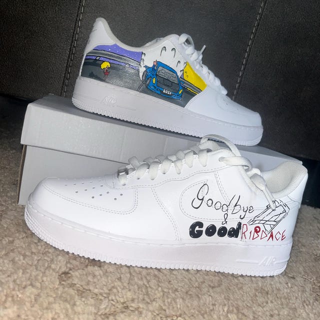 juice wrld custom shoes air force 1