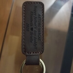 Handwriting Custom Keychain Genuine Leather Keychain Embossed - Etsy
