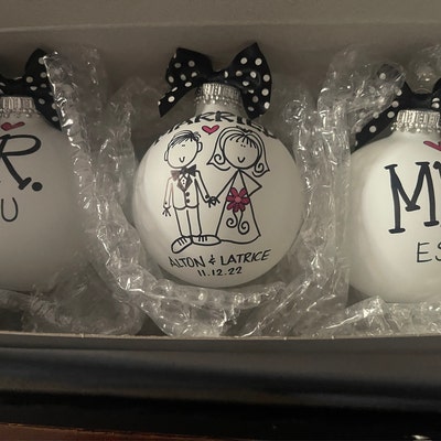 Wedding Gift Gift for Couple Married Ornament Mr&mrs - Etsy