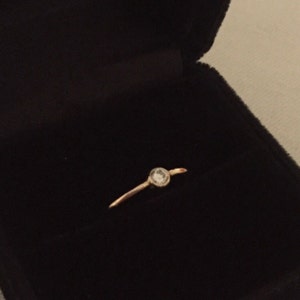 Simple 14K Gold Diamond Ring With .11ct Diamond Stacking Ring