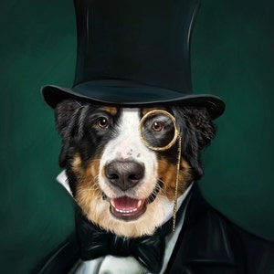 We Call it the Monocle - Portraits of Your Pets in a Top Hat & Monocle –  Iconic Paw