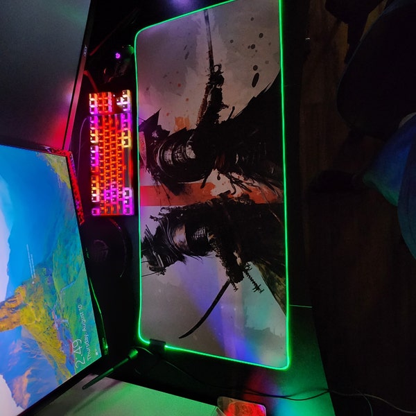 Tech LED Gaming Mouse Pad, Gaming Desk Mat RGB LED, Xxl Mousepad ...