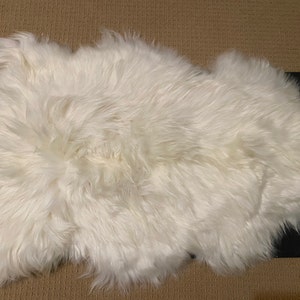 Original, Natural BIG White Genuine Natural Sheepskin Rug Exclusive Rug ...