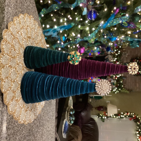 Velvet Trees Create Your Own Set of 3, Valentine's Trending Colors ...