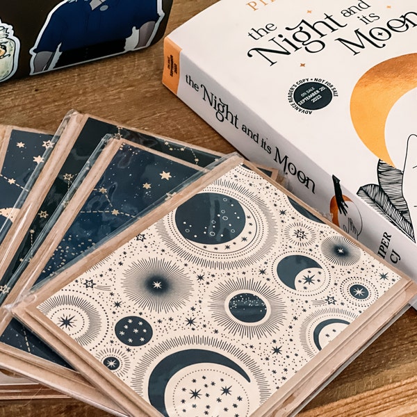 Stars and Moon Note Cards – Blank Constellation Stationery Set ...